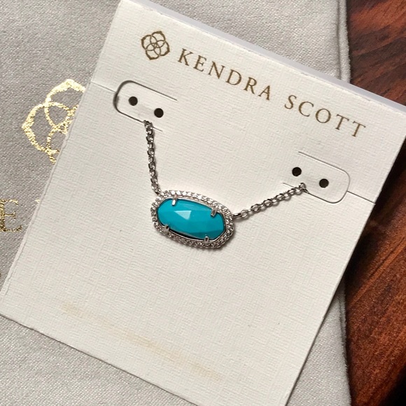 Kendra Scott Elisa Lux Necklace in Turquoise - Picture 8 of 8